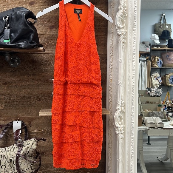 NWT Laundry By Shelli Segal Blouson Lace Dress Size 6 - Picture 3 of 11